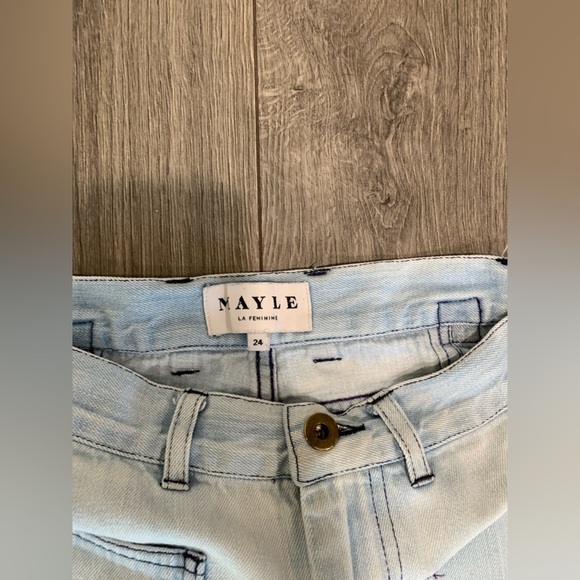 MAYLE JJ Patch Pocket High Waist Flare Jean Size 24 - Picture 5 of 8